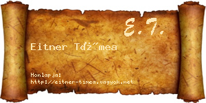 Eitner Tímea névjegykártya